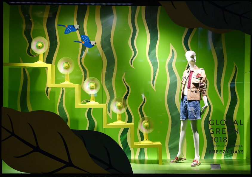 伊勢丹 ウィンドウディスプレイ 「グローバルグリーン2018」