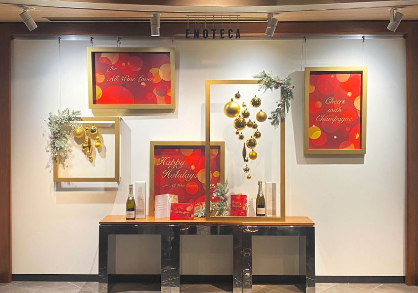 エノテカ クリスマス ディスプレイ