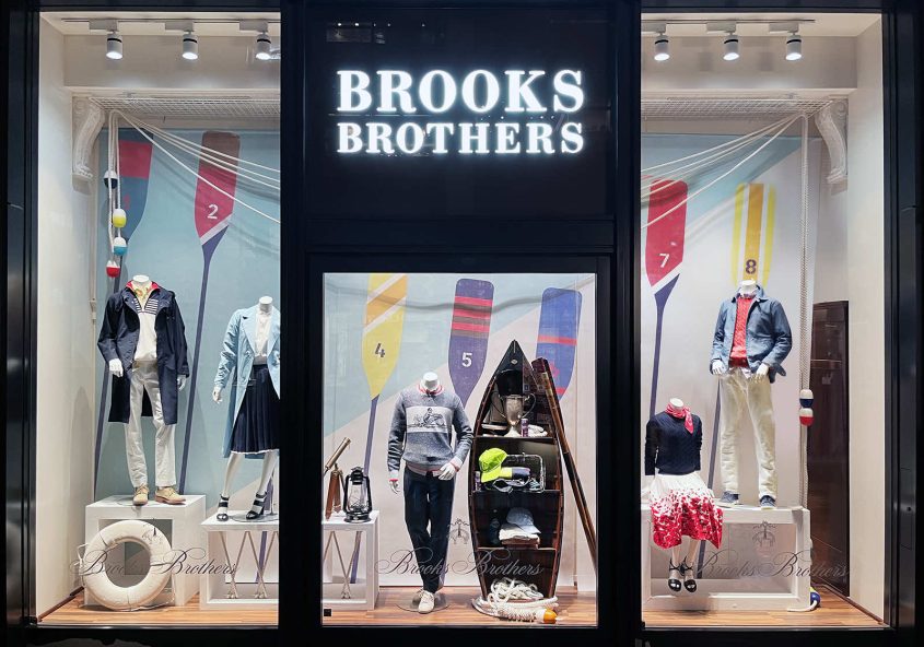 ブルックスブラザース ウィンドウディスプレイ「春」